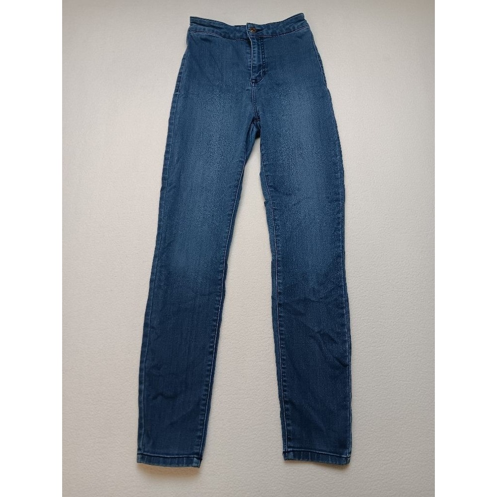 GUESS Los Angeles High Rise Skinny Jeans Womens Size 26 Med Wash Blue Stretch